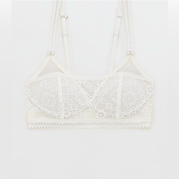 AERIE REAL POWER WIRELESS PUSH UP JOY LACE BRA 34C NWT - Picture 4 of 8